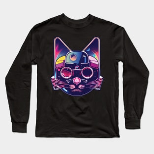 Fun Space Cat Long Sleeve T-Shirt